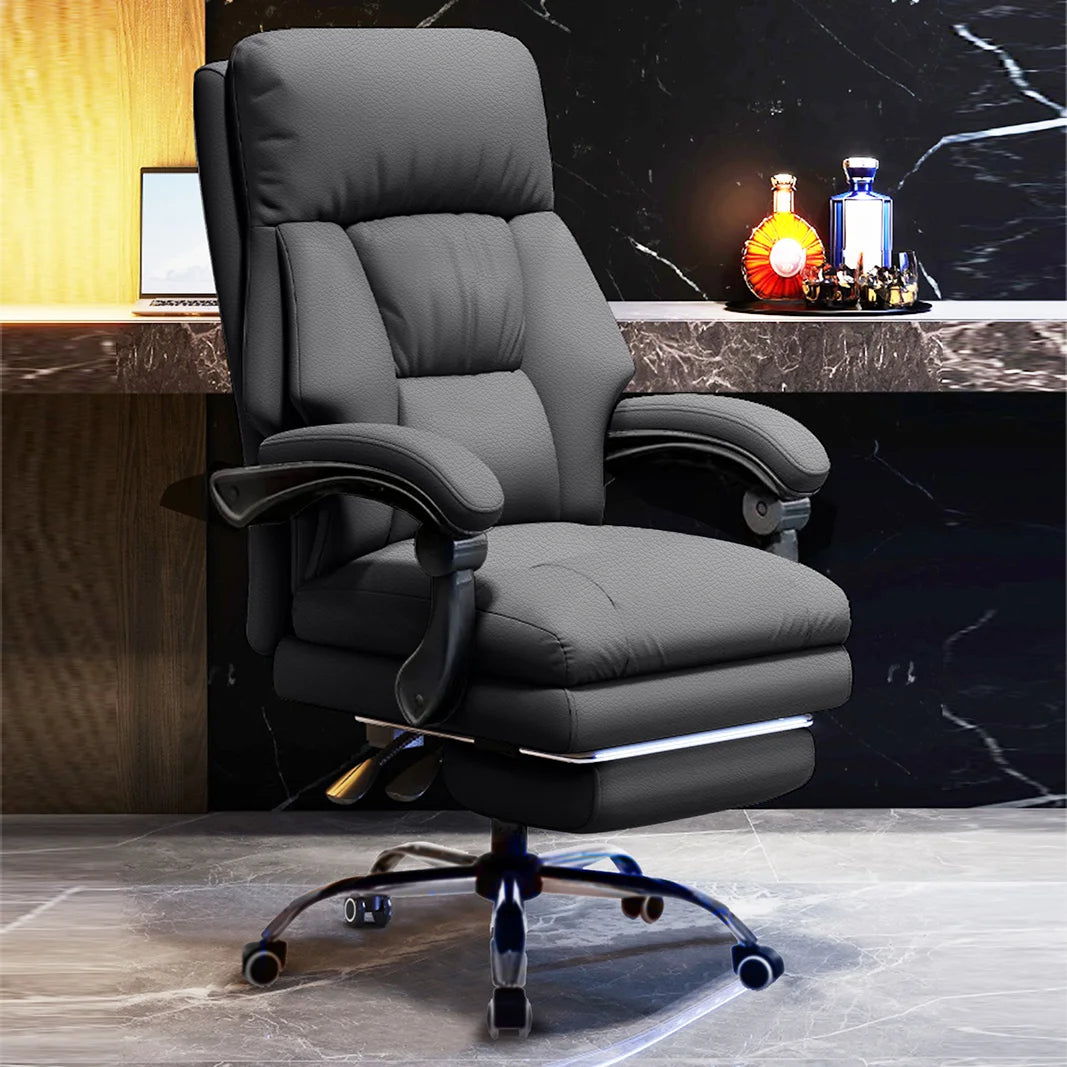 High Back Office Desk Chair - Foot Rest