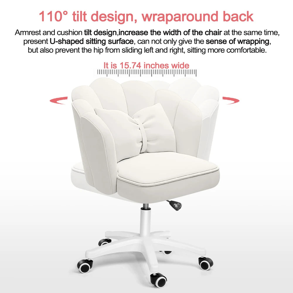 Home Office Butterfly Chair With Bow Cushion