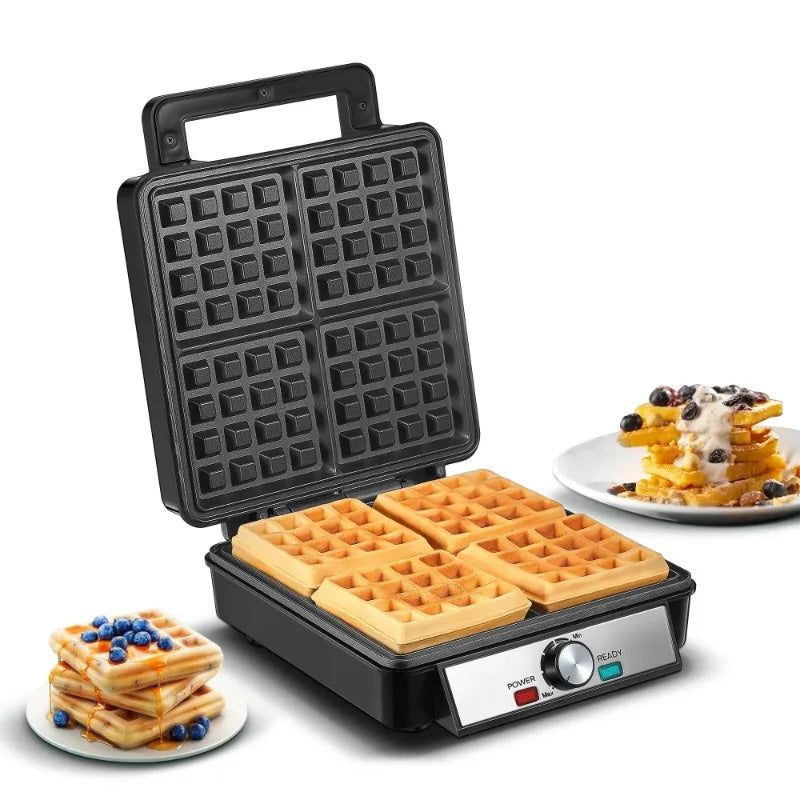 4-Waffle Electric Belgian Waffle Maker