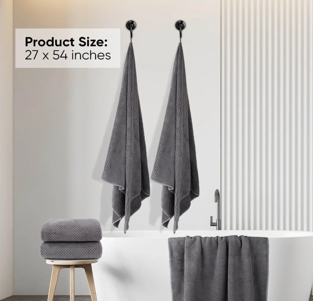 Bath Towel Set Pack of 2, (27 x 54 Inches)