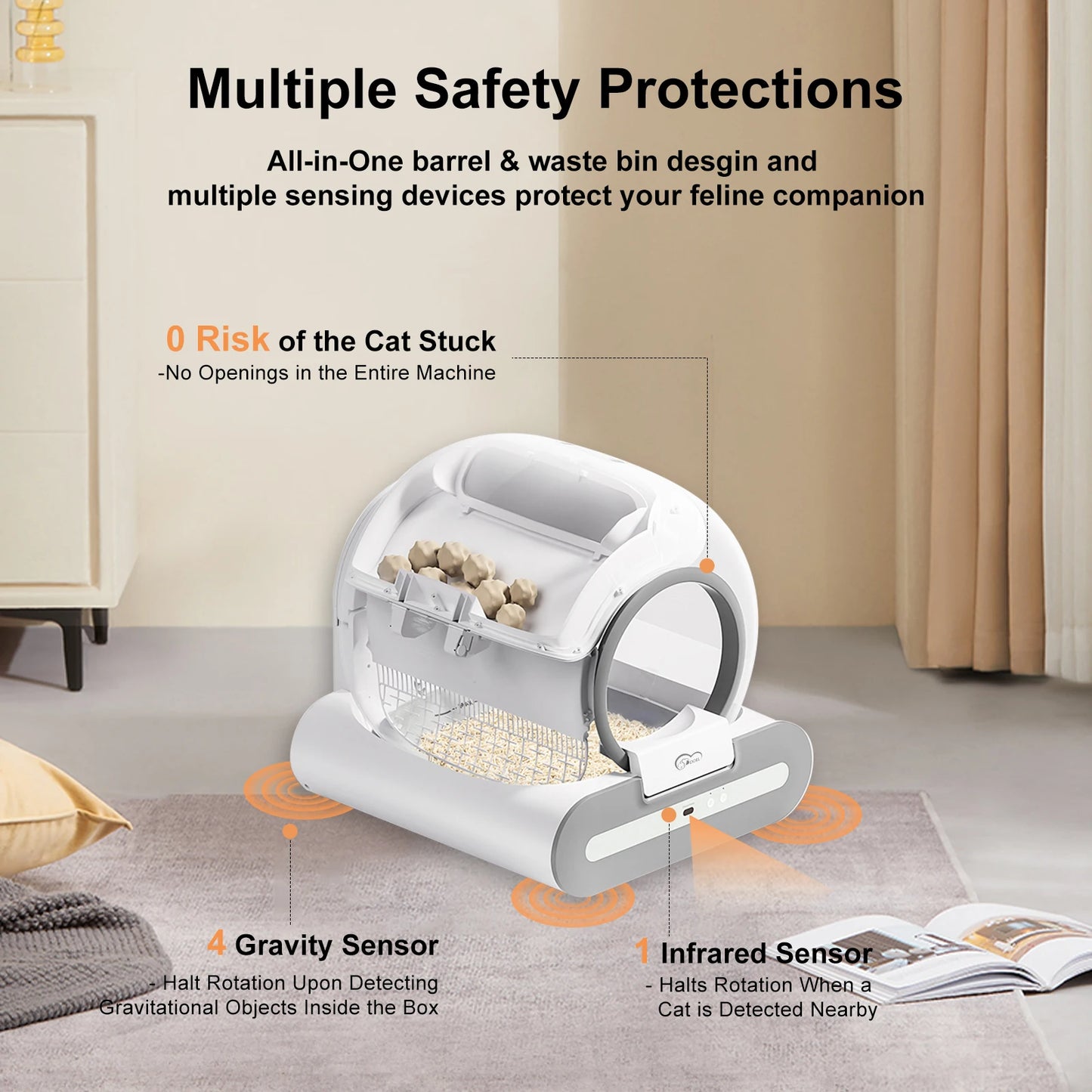 Automatic Self Cleaning Cat Litter Box
