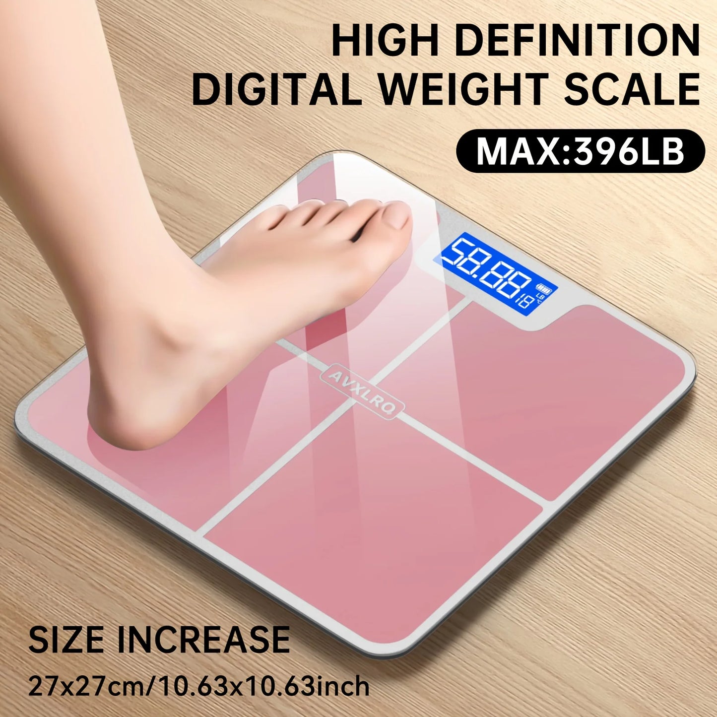 Digital Bathroom Scale 396lb, High-Precision