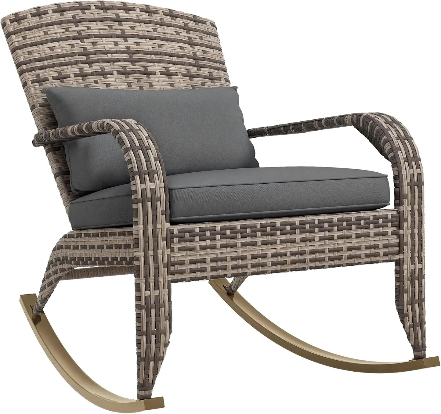Outdoor Wicker Adirondack Rocking Chair