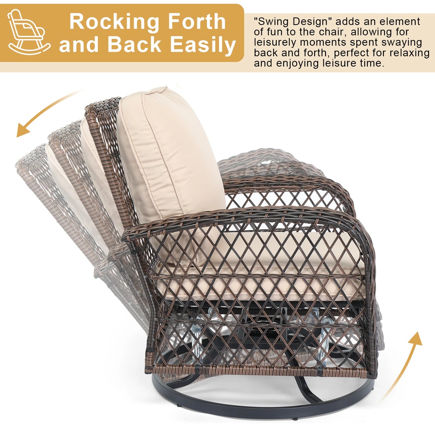 3 Piece Patio Furniture Set