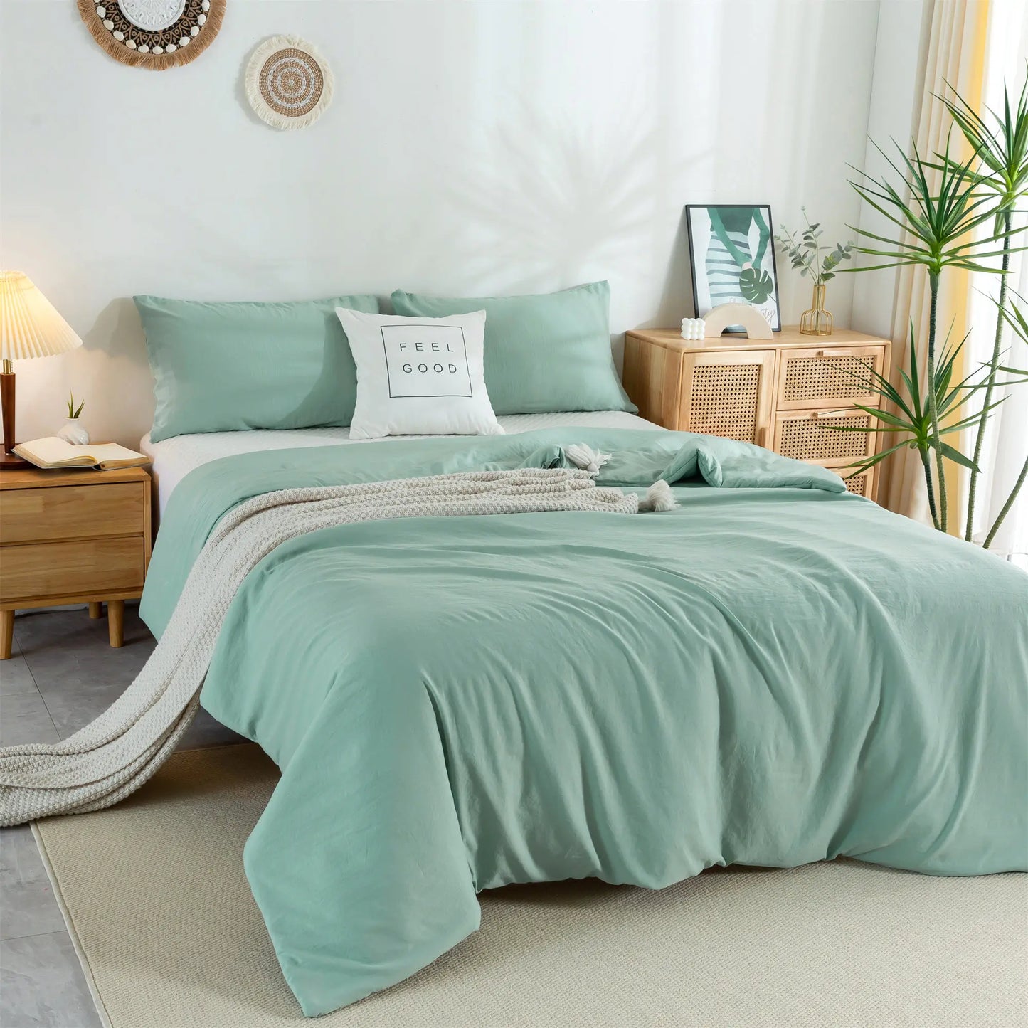 Soft Reversible Washable Bedding Comforter Set