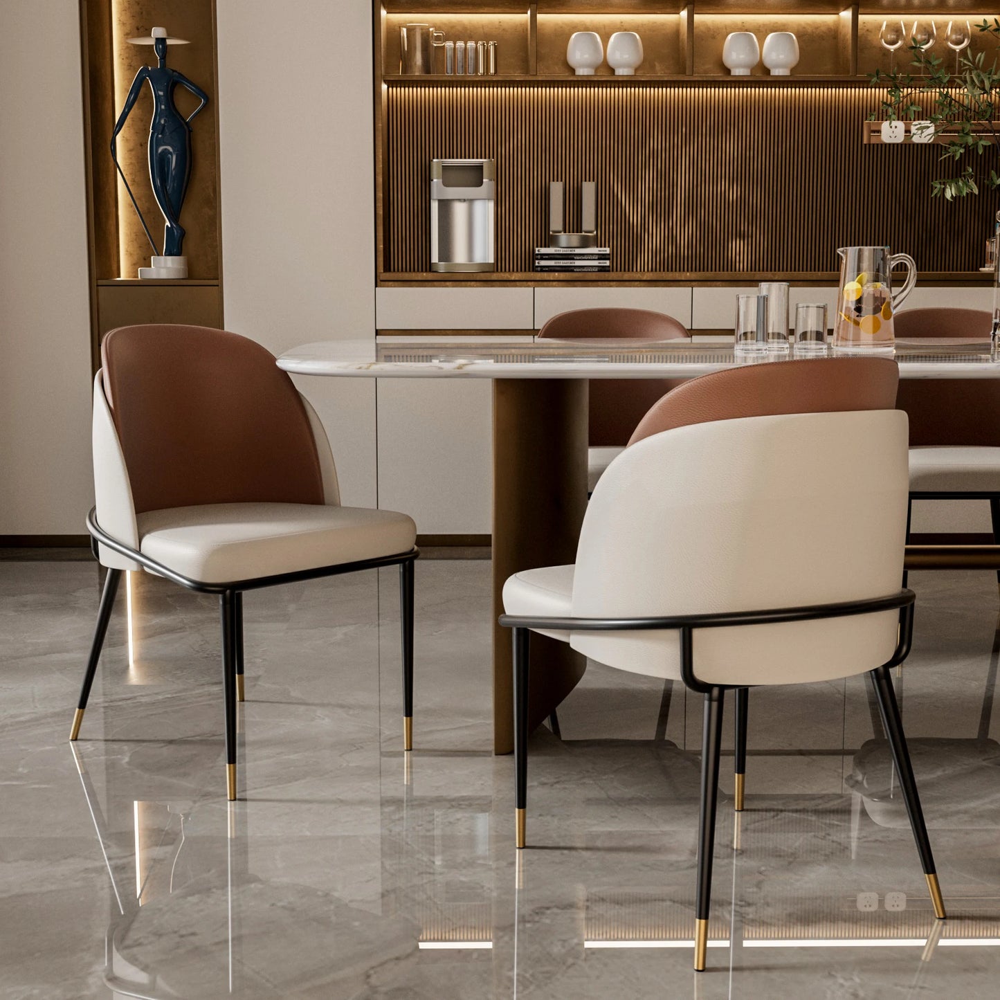 Faux Leather Dining Chairs