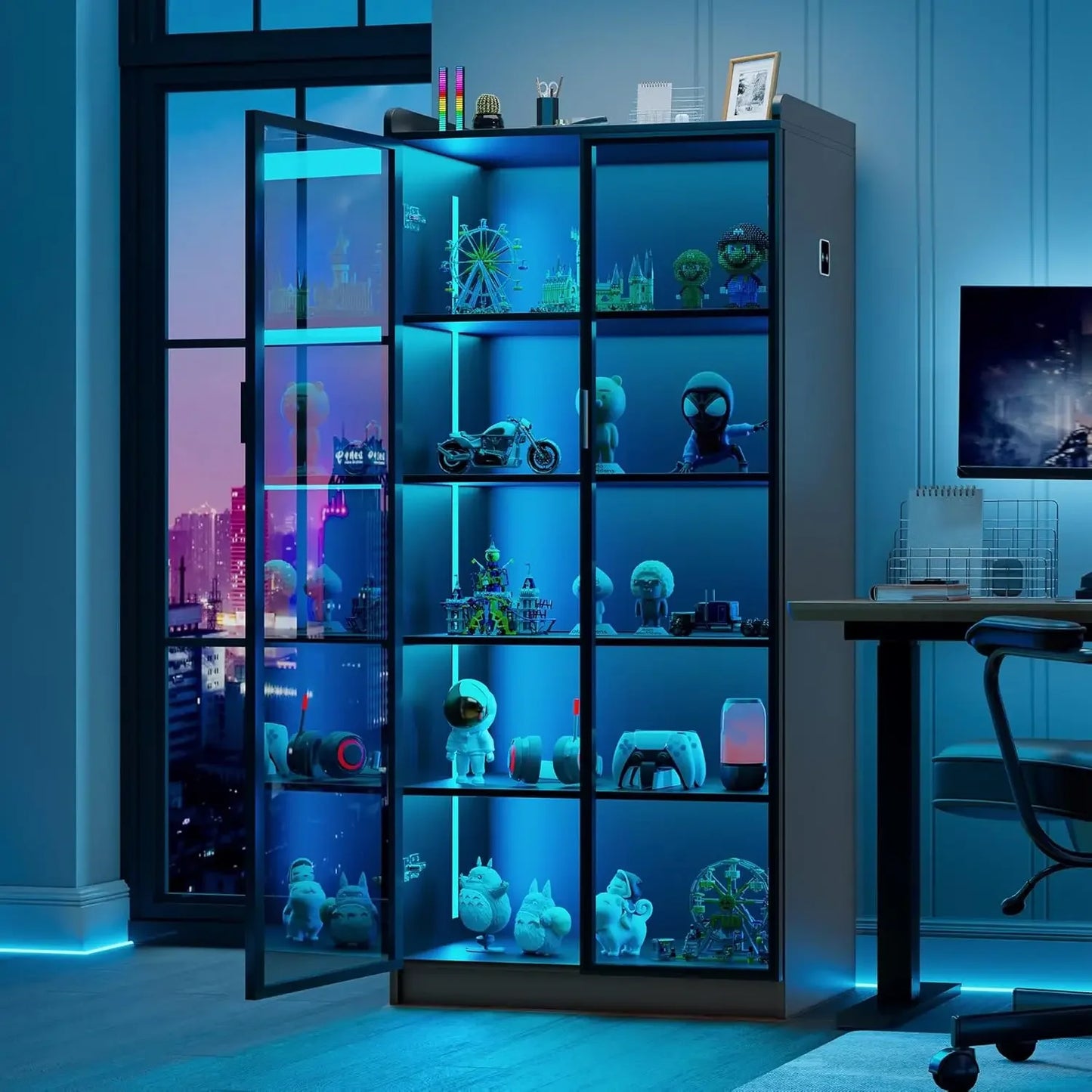 5 Tier Bookcase Display Cabinet