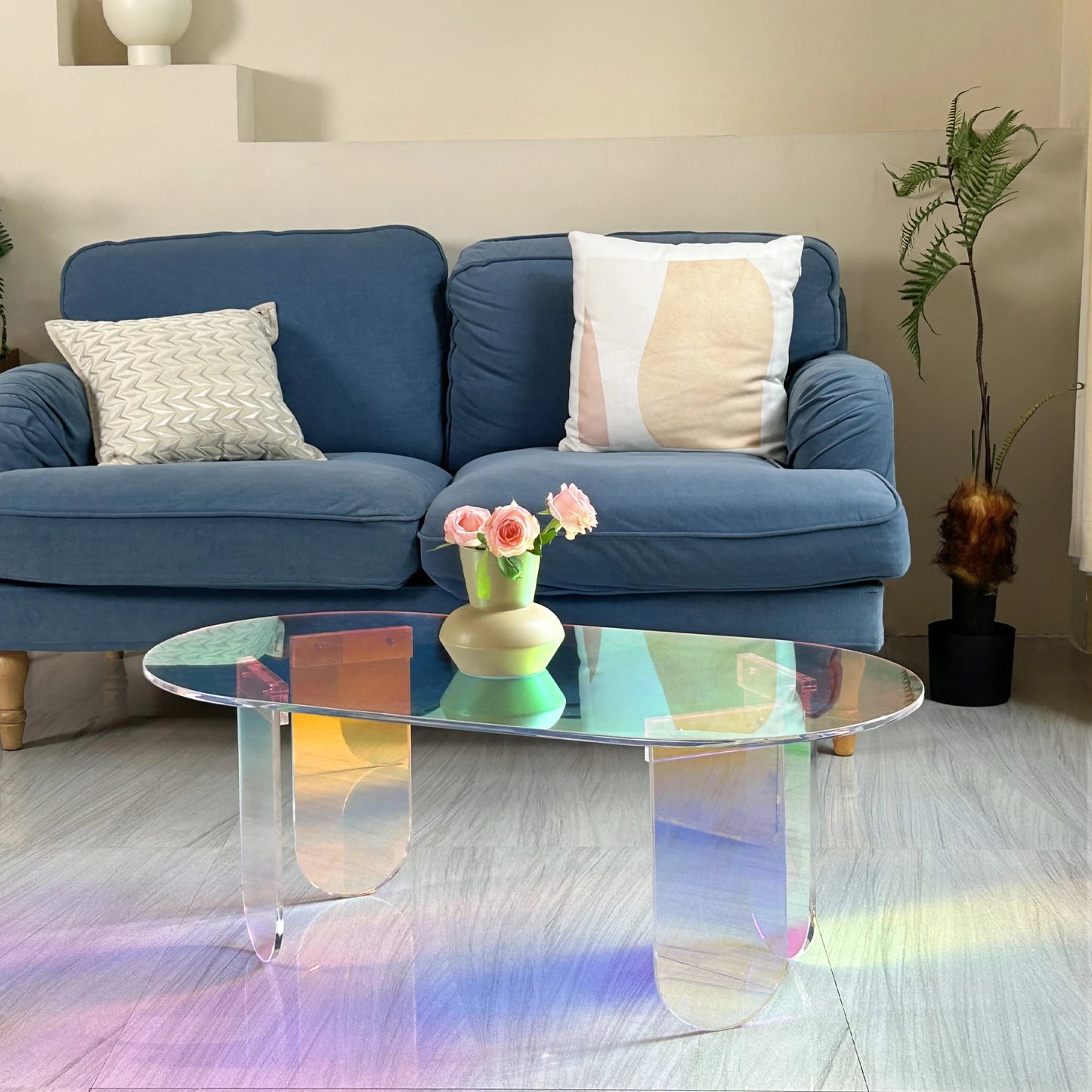 Acrylic Coffee Table, (L) x 19.7 in (W) x 14.2IN (H)