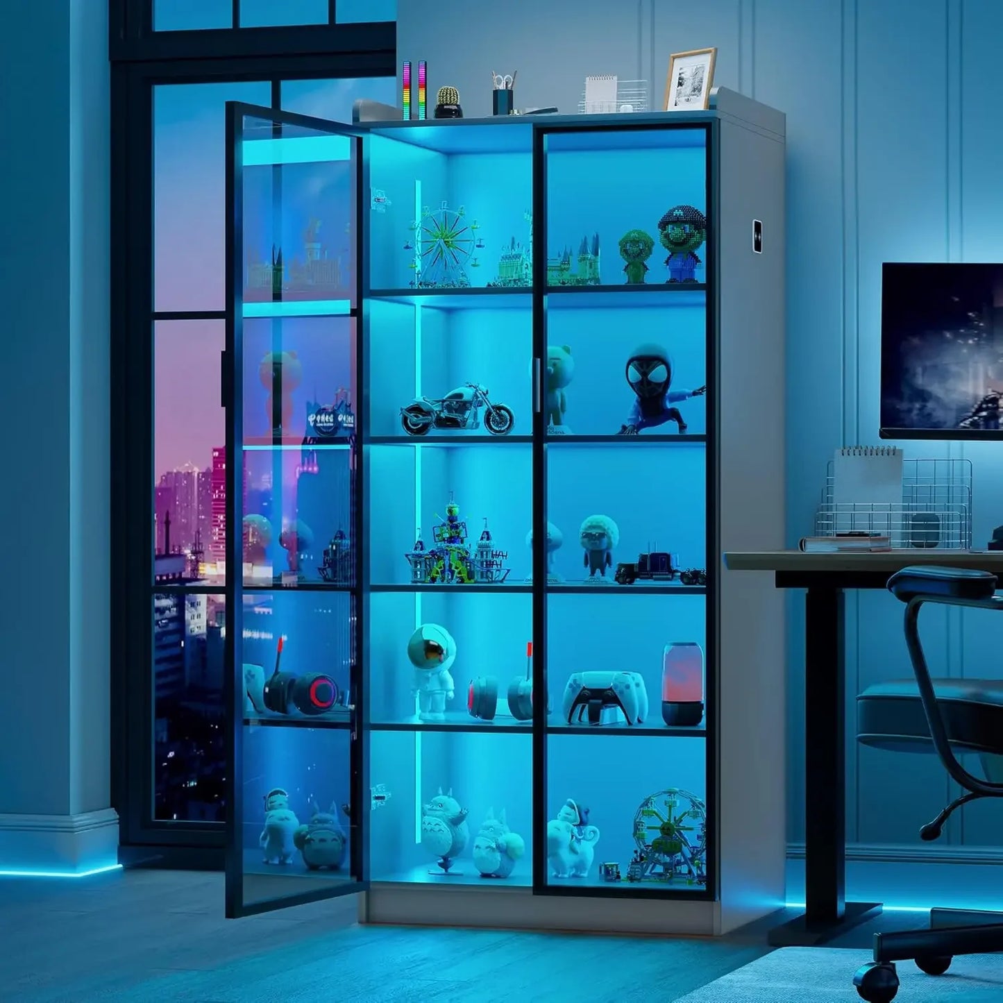5 Tier Bookcase Display Cabinet