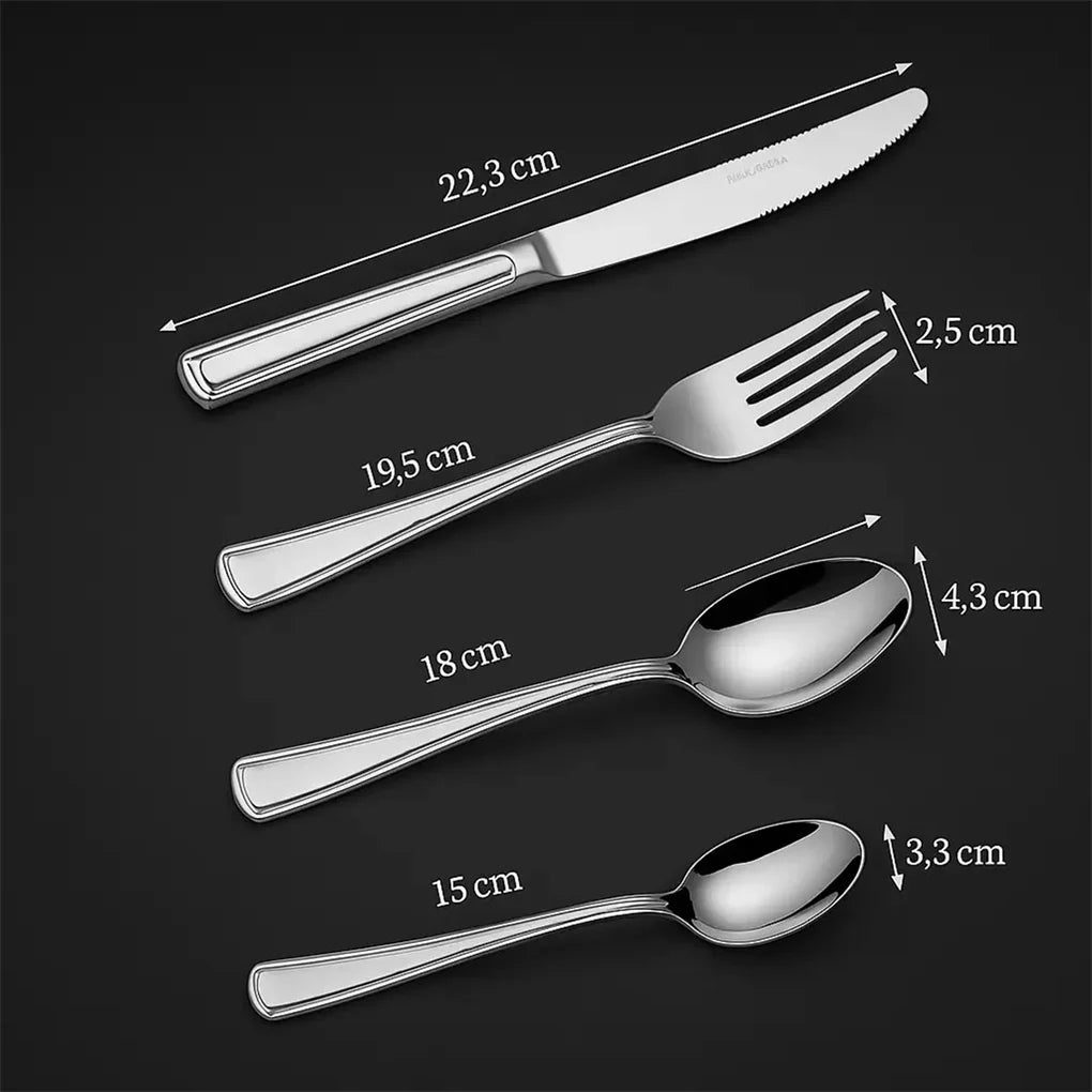 16-Pieces Luxury Premium Silverware Dinnerware Tableware Set