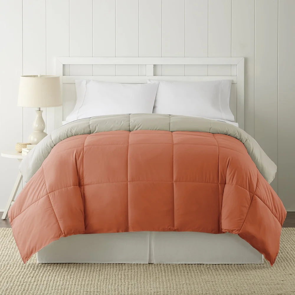 Reversible Hypoallergenic Down Alternative Comforter Twin All-Season