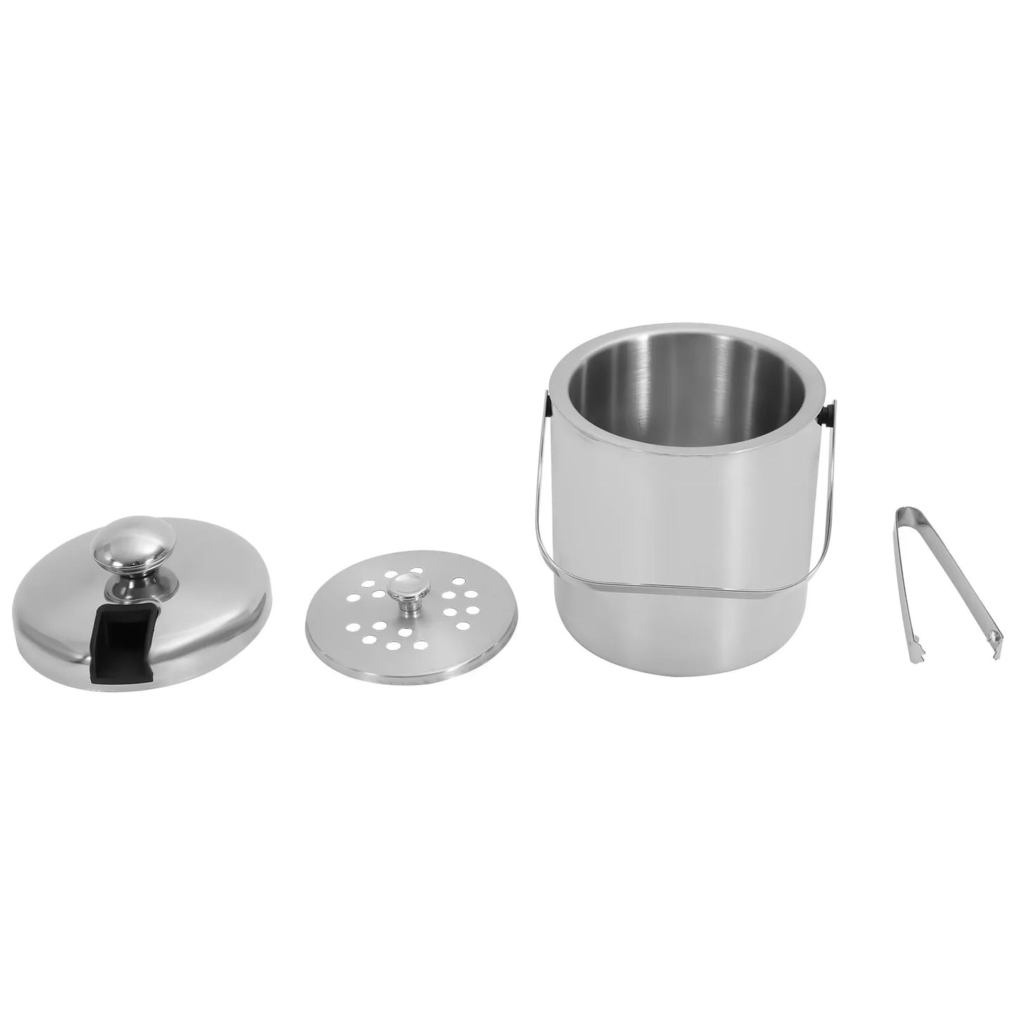 Stainless Steel Portable Insulated Ice Bucket Kit
