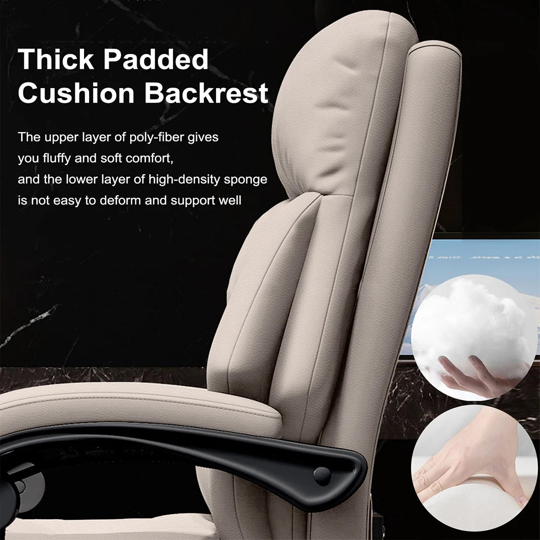 High Back Office Desk Chair - Foot Rest