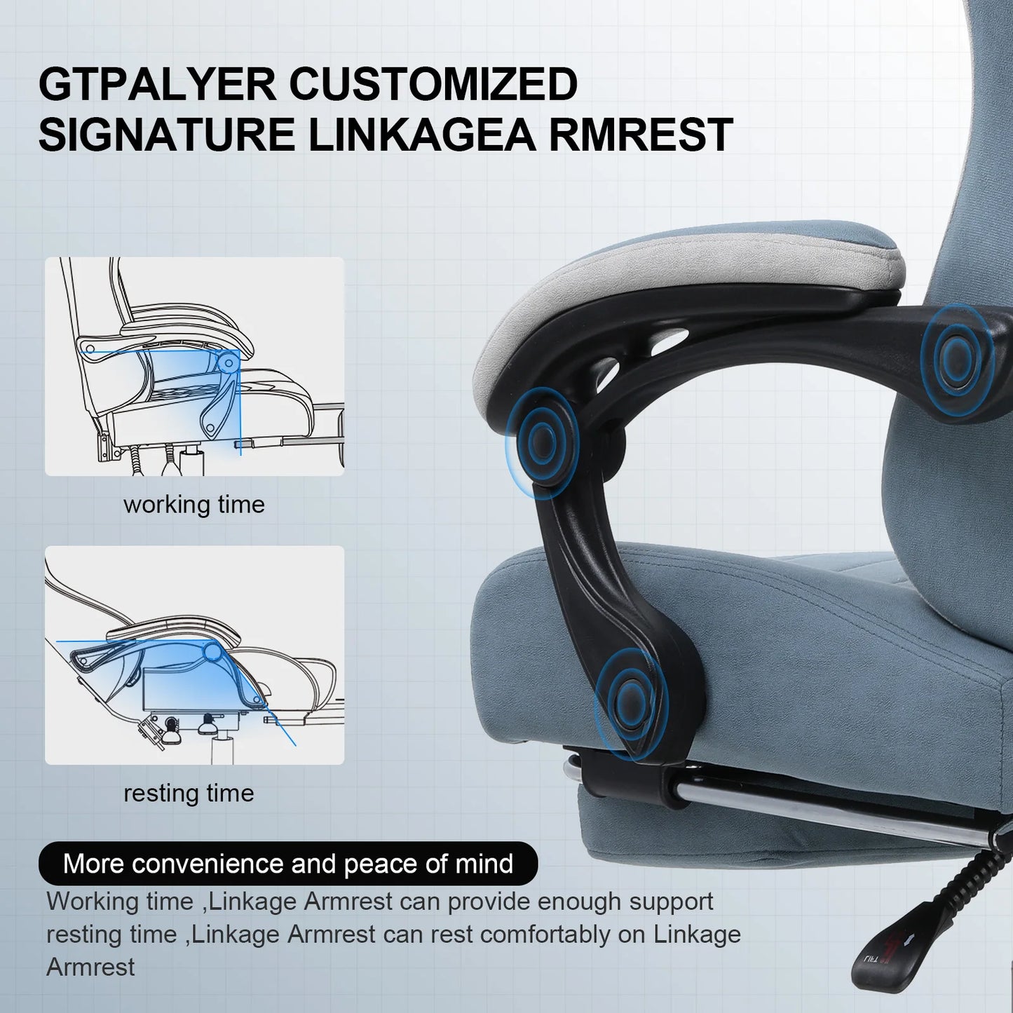 Gaming Chair with Pocket Spring Cushion