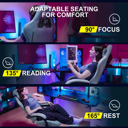 Gaming Chair with Pocket Spring Cushion