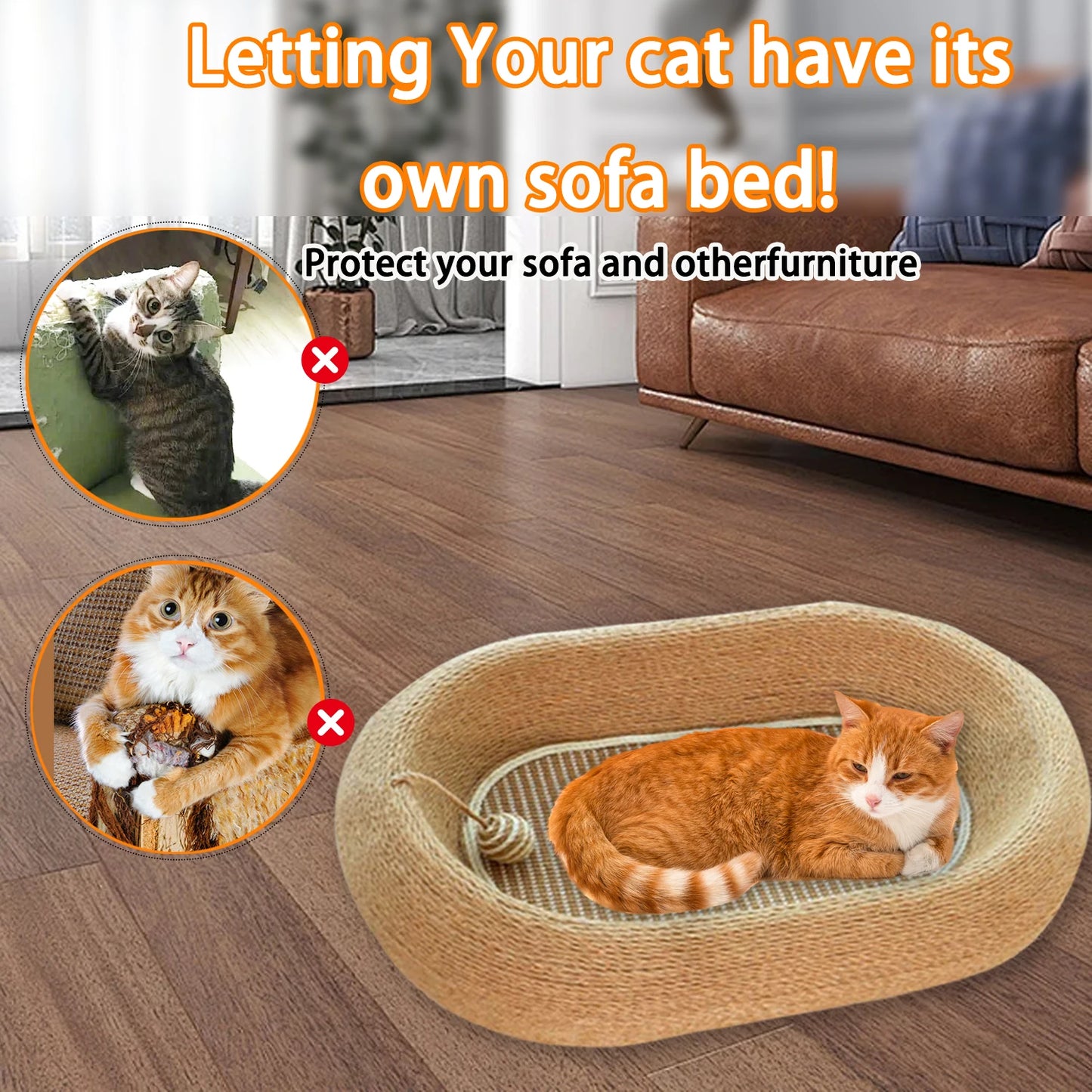 Cat Scratcher, Sisal Cat Nest  Sleeping Bed