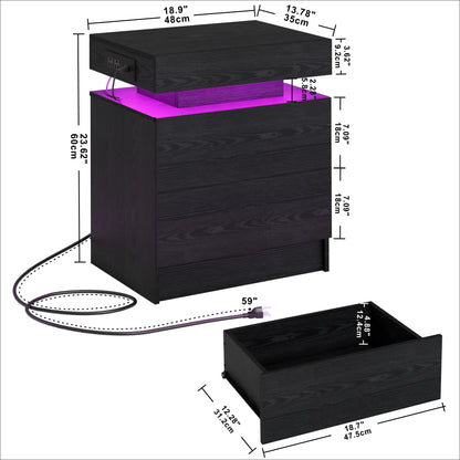 Night Stand with Charging Station