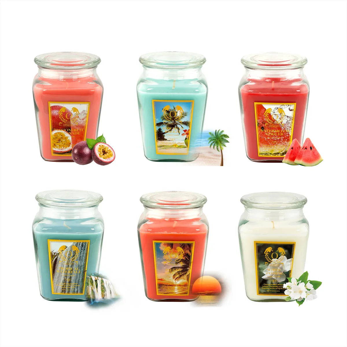 Aroma Scented Candles in 18oz Diamond Jar