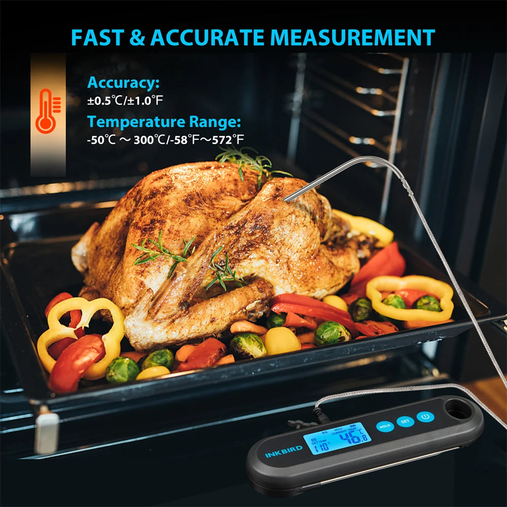 Digital Meat Thermometer With 2 External Probes