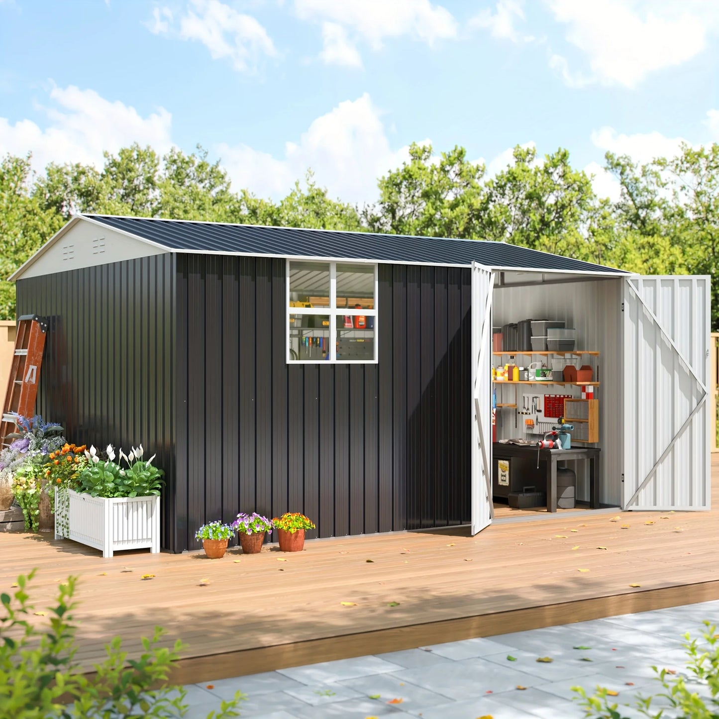 10x12 FT Outdoor Metal Storage Shed
