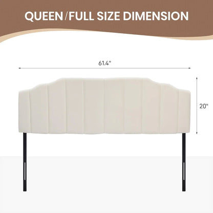 Velvet Upholstered Headboard Queen/Full Size