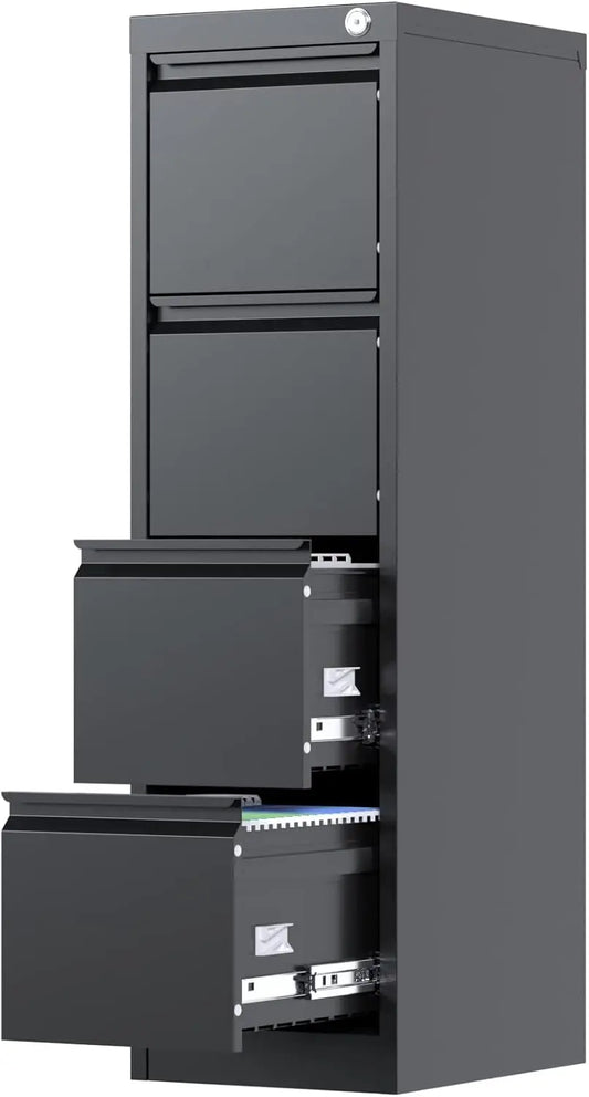 4 Drawer Filing Cabinet, Metal Vertical Cabinet