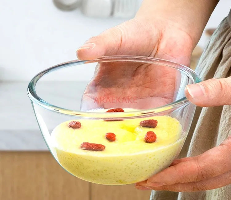 transparent glass bowl, heat-resistant  glass bowl