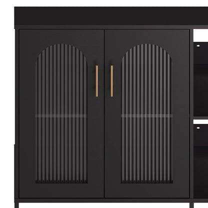 Modern Sideboard Buffet Cabinet with Glass Doors