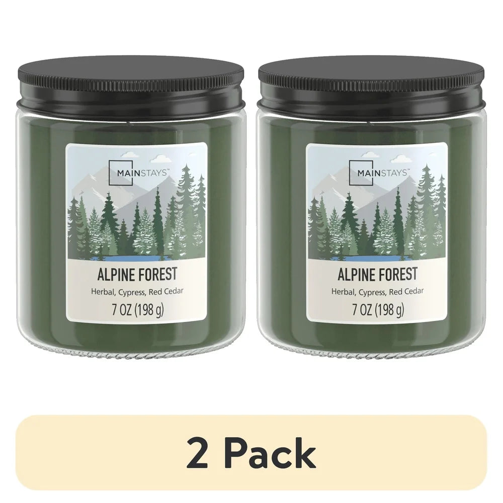 2 Pack Alpine Forest Scented Candle