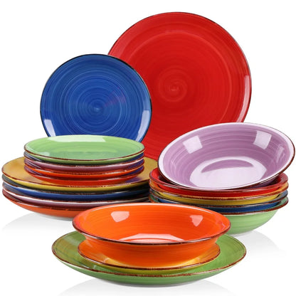 Vancasso BONITA Mix Color Ceramic Tableware 18PCS