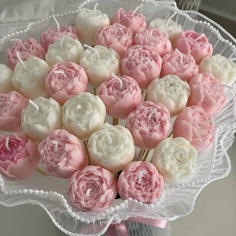 Romantic Rose Bud Scented Candles