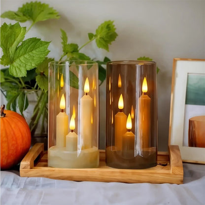 Clear Acrylic  Flickering Flameless LED Candles