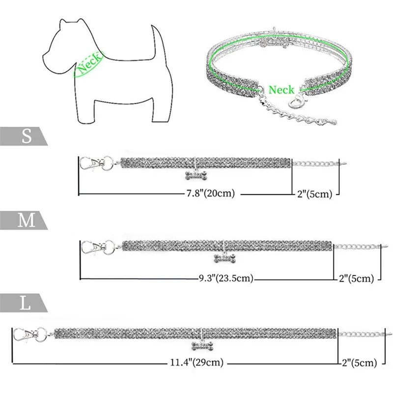 Bling Rhinestone Dog Collar