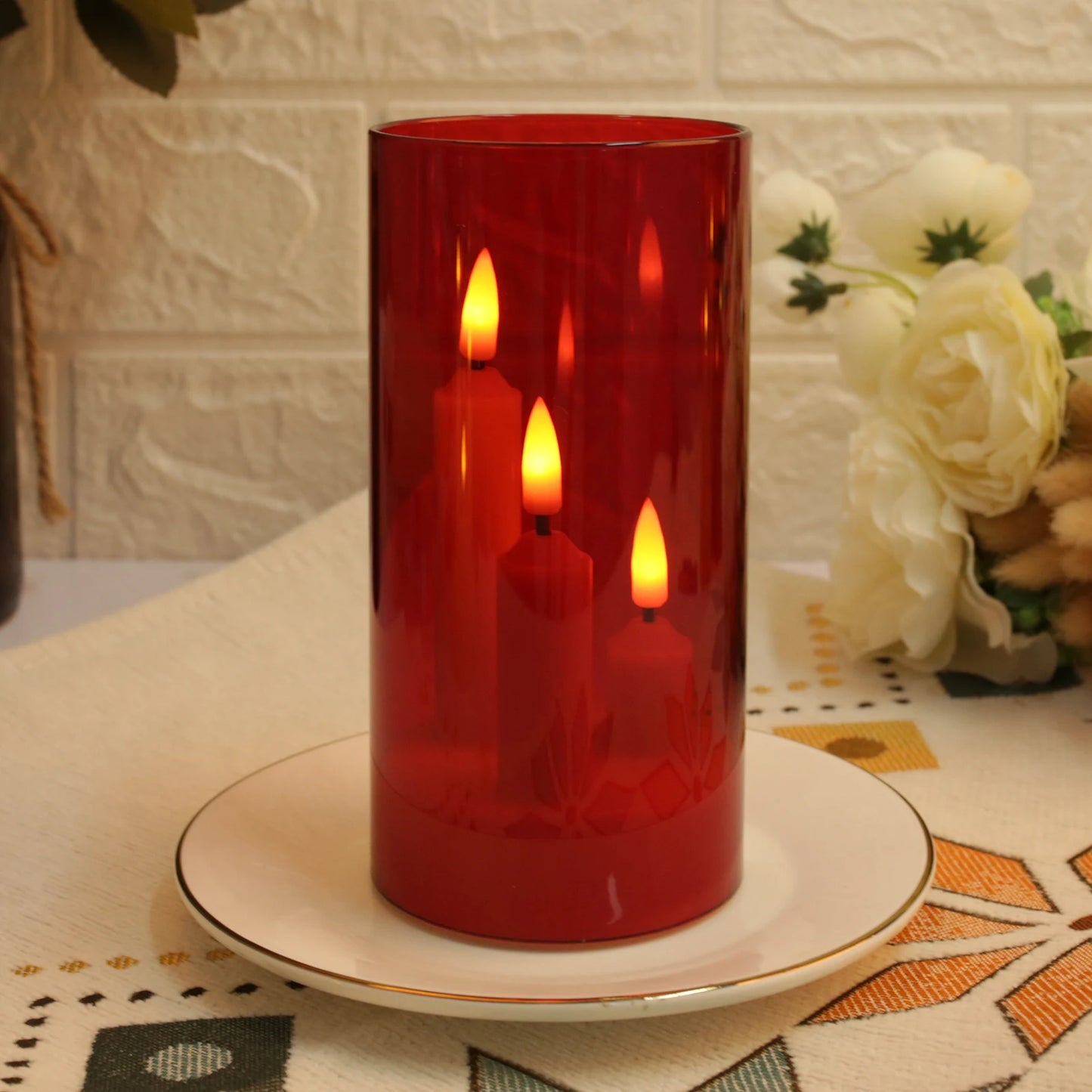 Clear Acrylic  Flickering Flameless LED Candles