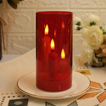 Clear Acrylic  Flickering Flameless LED Candles