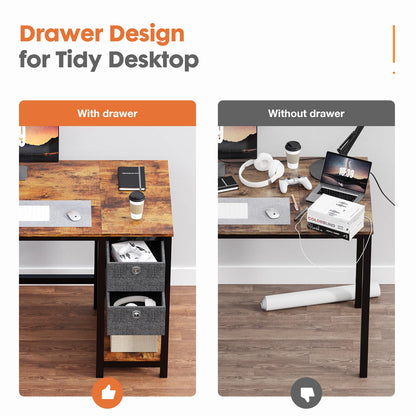 Computer Desk With Drawers