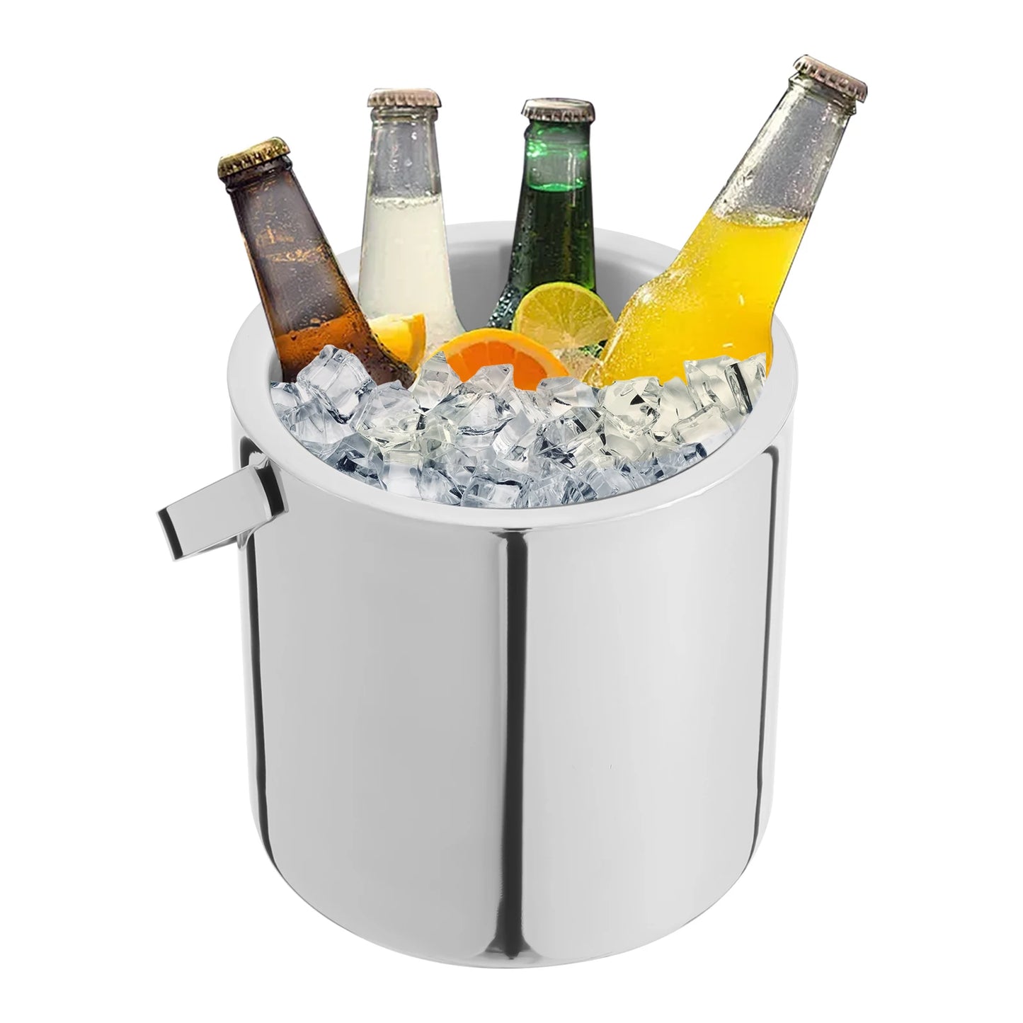 Stainless Steel  Portable Insulated Ice Bucket Kit