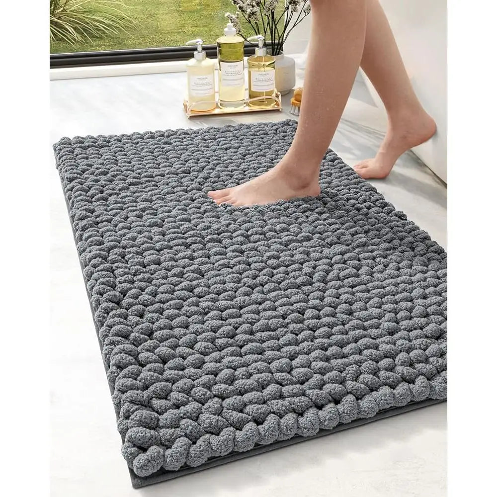 Super Absorbent Chenille Bathroom Rugs Non Slip