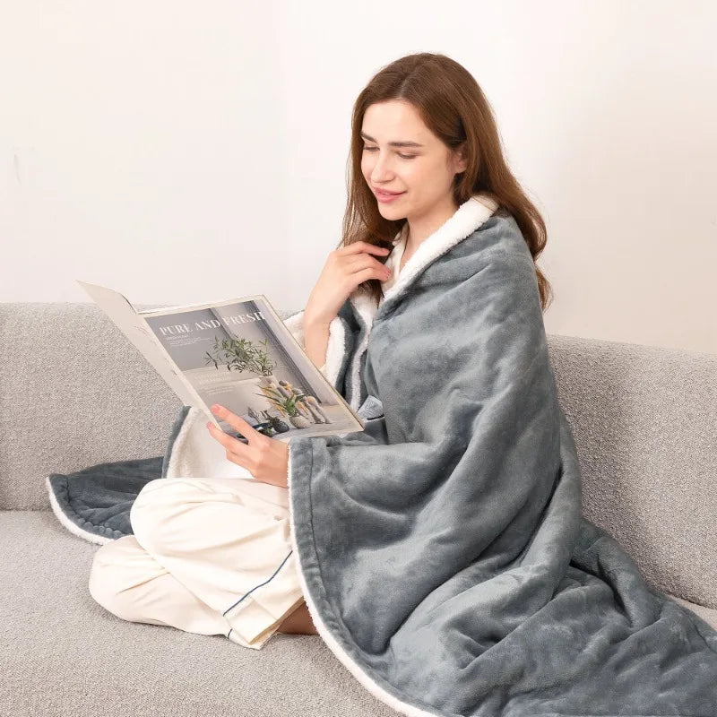 50" x 60" Electric Throw Blanket Flannel