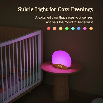 Wood Grain Sunrise Alarm Clock,