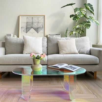Acrylic Coffee Table, (L) x 19.7 in (W) x 14.2IN (H)
