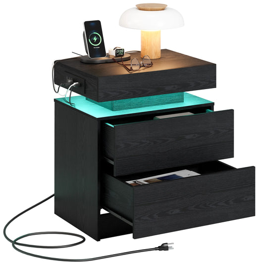 Night Stand with Charging Station
