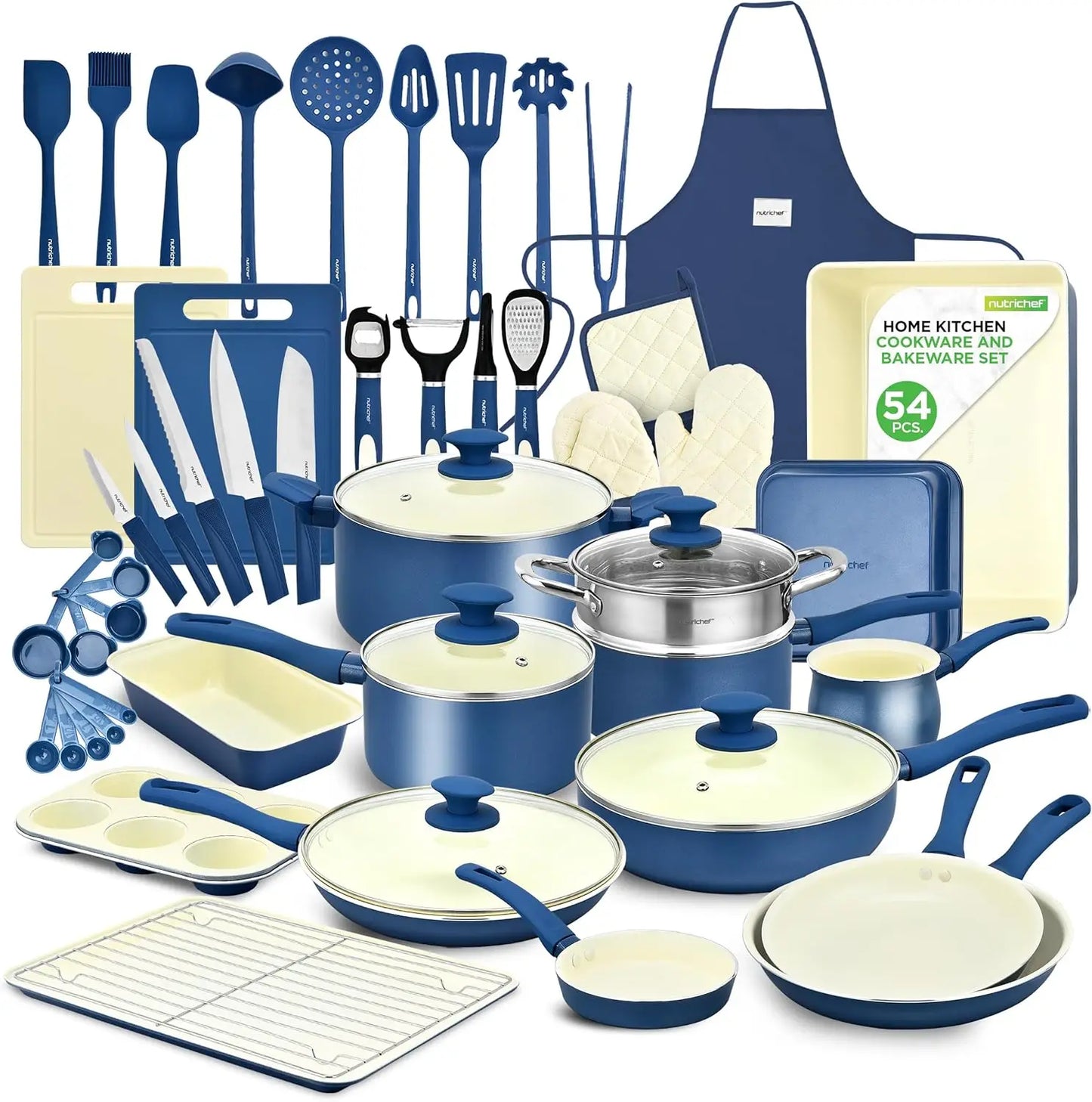 54 Piece Professional Grade Kitchen Cookware Set