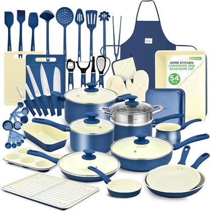 54 Piece Professional Grade Kitchen Cookware Set