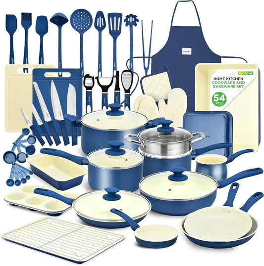 54 Piece Professional Grade Kitchen Cookware Set