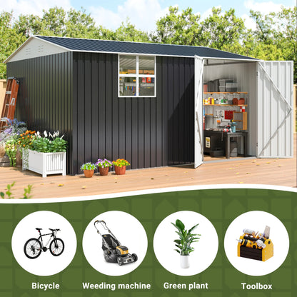 10x12 FT Outdoor Metal Storage Shed
