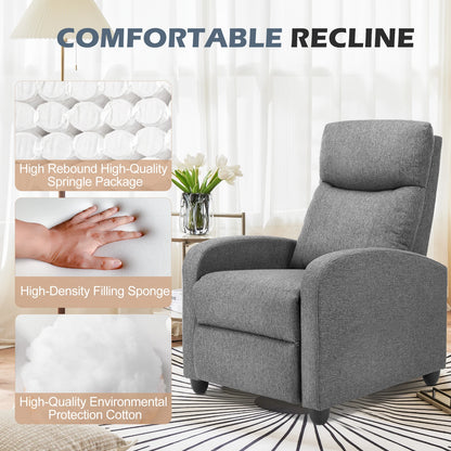 Recliner Chair Massage Fabric Theater Lumbar Support