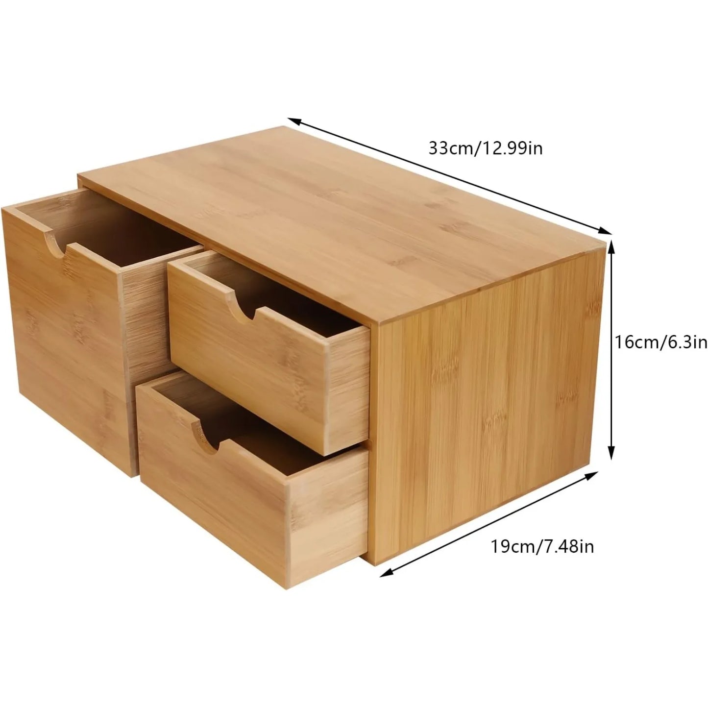 Bamboo Desk Organizer Drawer, Tabletop Storage Organization