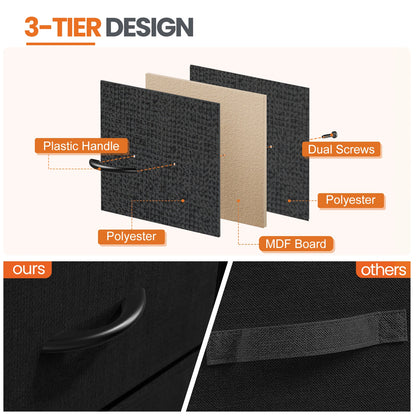 Nightstand Bedside Table Storage