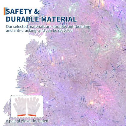 Prelit  Rose Gold Tinsel Christmas Tree